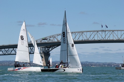 Hazard Boat 6  v Dickson Boat 8 - Day 3 NZ National Match Racing Championships &copy; RNZYS Media